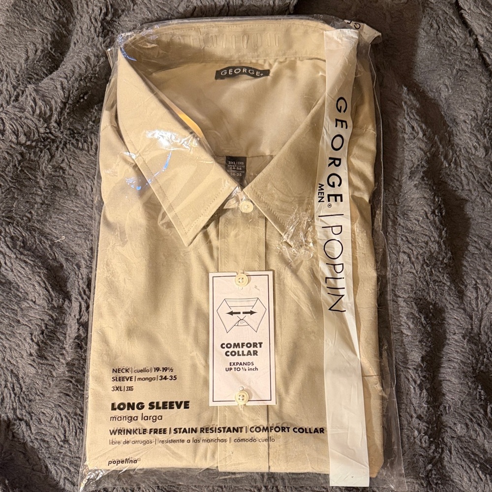 George Men's Long Sleeve Dress Shirt